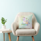 Eenhornige Prinses Diva Iriserende Regenboog Paste Kussen (Stoel)