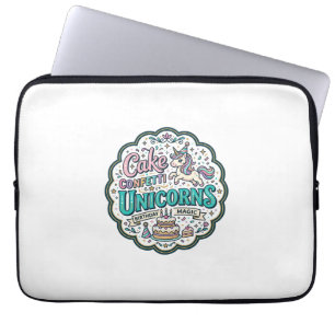 Eenhornige Taart Confetti Eenhornigen POD Klaar PO Laptop Sleeve