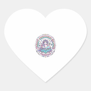 Eenhornige Tarot Eenhornige Lezer Premium Grappige Hart Sticker