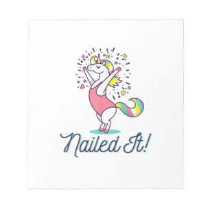 Eenhornige turnster Turnen_ Nailed It T-Shirt Notitieblok