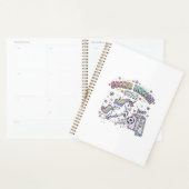 Eenhornige Voetbal Eenhornige Ster Grappige Vector Planner (Display)