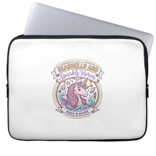 Eenhornige Zeeschelpen en Glans Hoorns POD Klaar Z Laptop Sleeve