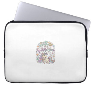 Eenhornige Zeeschelpen en Glanshoorns Premium Vect Laptop Sleeve