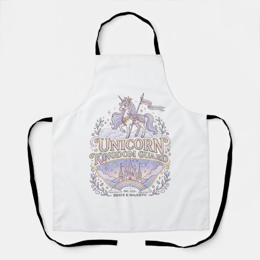 Eenhornige Zwerversdrift Eenhornig Cadeau Idee Vec Schort (Voorkant)