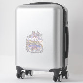 Eenhornige Zwerversdrift Eenhornig Cadeau Idee Vec Sticker (Koffer)