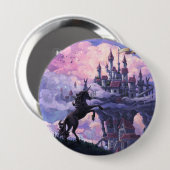 Eenhornkasteel Ronde Button 4,0 Cm (Voorkant /achterkant)