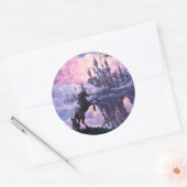 Eenhornkasteel Ronde Sticker (Envelop)