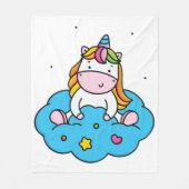 Eenhornliefde Fleece Deken (Voorkant)