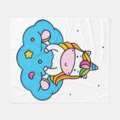 Eenhornliefde Fleece Deken (Voorkant (Horizontaal))