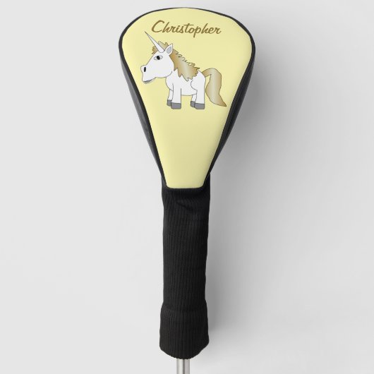 Eenhornontwerp Golfheadcover (Voorkant)