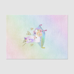 Eenhornprinses Iriserende Regenboog Pastel Feest Tissuepapier
