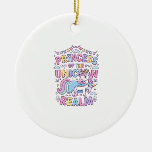 Eenhornprinses van het Eenhorn Rijk Charmante POD Keramisch Ornament