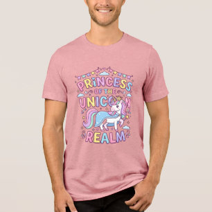 Eenhornprinses van het Eenhorn Rijk Charmante POD Tri-Blend Shirt