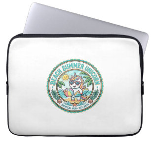 Eenhornstrand Zomer Eenhorn POD Kant-en-Klaar Kled Laptop Sleeve