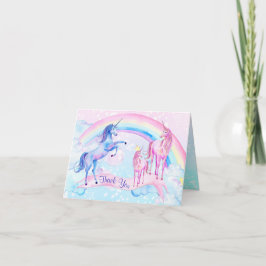 Eenhorntje Baby Shower Bedankkaartjes Bedankkaart