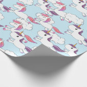 Eenhorntje Doodle Patroon Cadeaupapier (Hoek)