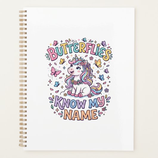 Eenhornvlinders kennen mijn naam Charming POD Kuns Planner (Voorkant)