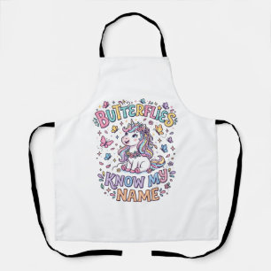 Eenhornvlinders kennen mijn naam Charming POD Kuns Schort