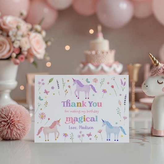 Eenhornweide Pastel Roze Goud Bedankt
