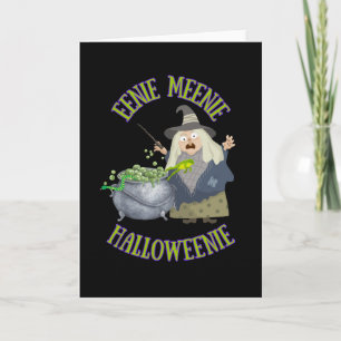 Eenie Meenie Halloweenie Wenskaart, Spookachtig Sc Kaart