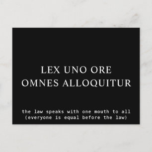 Eenieder die vóór het de Latijnse citaat van de We Briefkaart