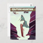 Eenitude Mountain Utah vintage-poster. Briefkaart (Voorkant / Achterkant)