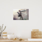 Eenjarige krijger die naar de hemel kijkt poster (Keuken)