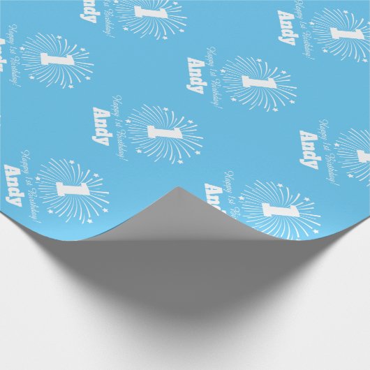 Eenjarige verjaardag van de speciale viering van d cadeaupapier (Hoek)