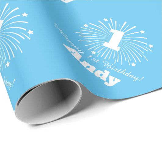 Eenjarige verjaardag van de speciale viering van d cadeaupapier (Rol Hoek)