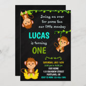 Eenjarige verjaardagsfeestdag kaart (Voorkant / Achterkant)