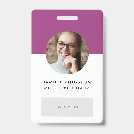 Eenkleurig modern professioneel logo foto ID-badge Badge