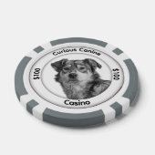 Eenkleurige gemengde rashond Drie tekstgebieden Poker Chips (Enkel)