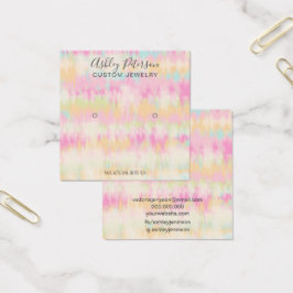 Eenkleurige regenboogstaartenvertoning met tintkle vierkante visitekaartjes