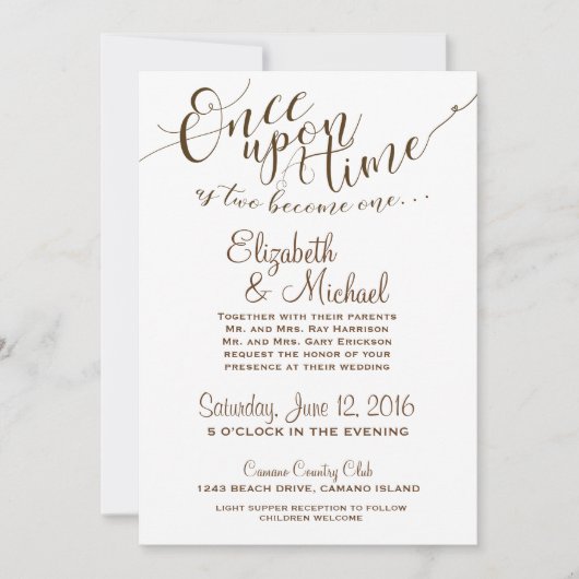 Eenmaal daags sproeier uitnodigen - wit kaart (Voorkant)