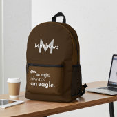 Eenmaal een adelaar, altijd een bruine adelaar bedrukte rugzak