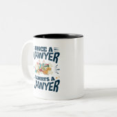 Eenmaal een advocaat altijd een advocaat tweekleurige koffiemok (Voorkant links)