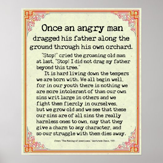 "Eenmaal een angstig Man" van "Making of American" Poster (Voorkant)