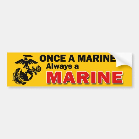 Eenmaal een Marine Altijd een Marine Bumpersticker (Voorkant)