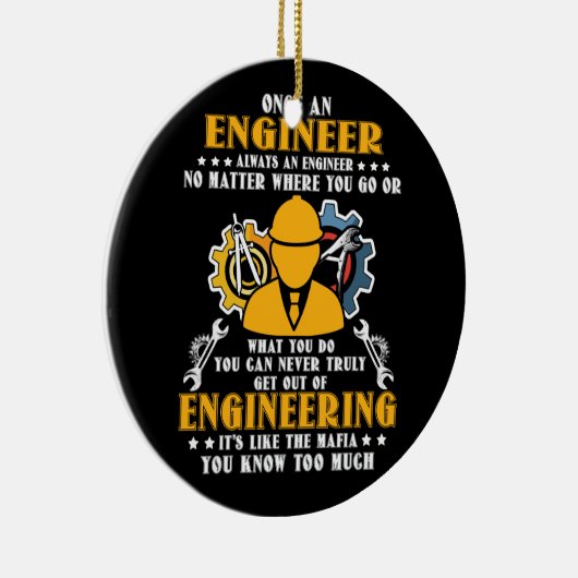 Eenmaal een technicus altijd een technicus keramisch ornament (Rechts)