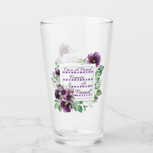 Eenmaal een vriendenglas glas (Voorkant)
