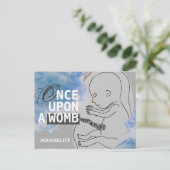 EENMAAL EEN WOMB #CHOOSELIFE BRIEFKAART (Staand voorkant)