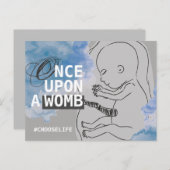EENMAAL EEN WOMB #CHOOSELIFE BRIEFKAART (Voorkant / Achterkant)