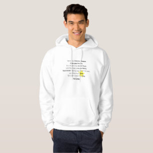 Eenmaal en voor alle gestreken overhemden hoodie