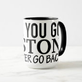 "EENMAAL GA JE BOSTON" Mok (Voorkant rechts)