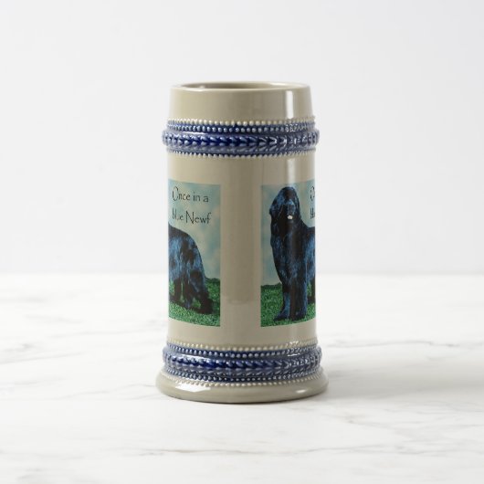 Eenmaal in een blauw Newf-bier Bierpul (Center)