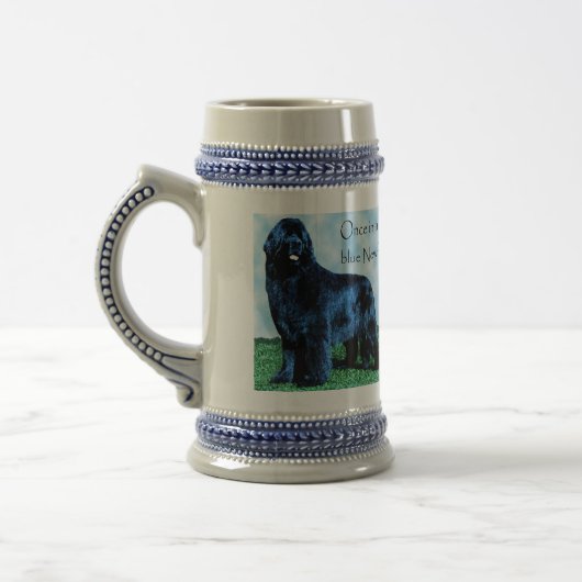 Eenmaal in een blauw Newf-bier Bierpul (Links)
