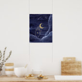 Eenmaal in een Blauwe Kunst van de Moon Poster (Keuken)
