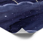 Eenmaal in een Blauwe Kunst van de Moon Poster (Hoek)