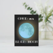 "Eenmaal in een blauwe maan" Briefkaart (Staand voorkant)