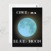 "Eenmaal in een blauwe maan" Briefkaart (Voorkant / Achterkant)